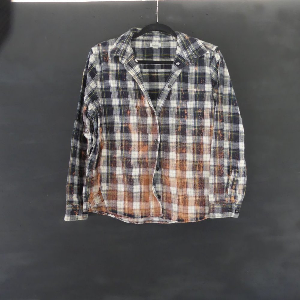 L.L. Bean Womens Bleached and distressed Flannel